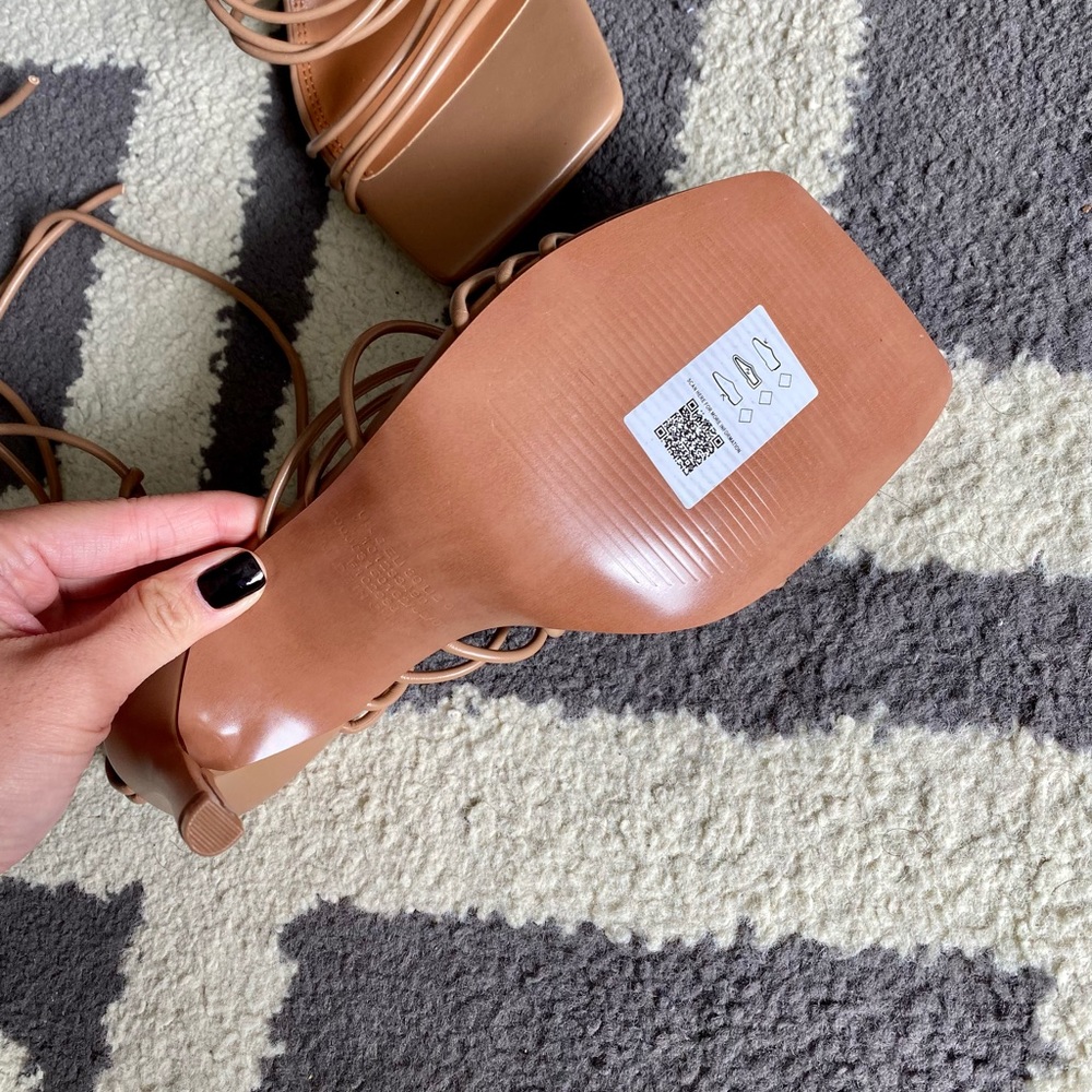 ASOS Square Toe Strappy Heels - Picture 3 of 3